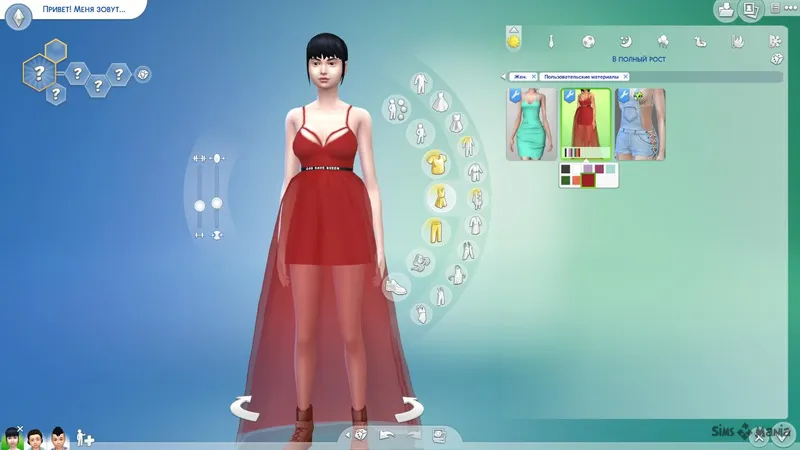 Прозрачное платье The Queen от sims2fanbg